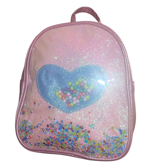 Girls Pink Glitter Backpack NWT - Picture 1 of 7